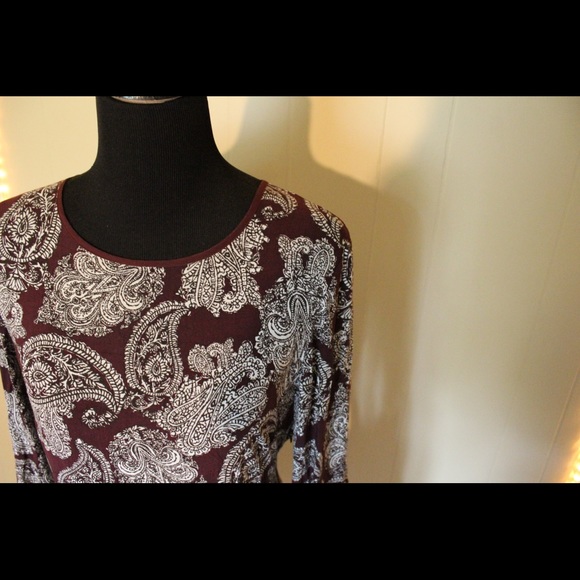 Urban Outfitters Maroon Long Sleeve Dress - Picture 3 of 8